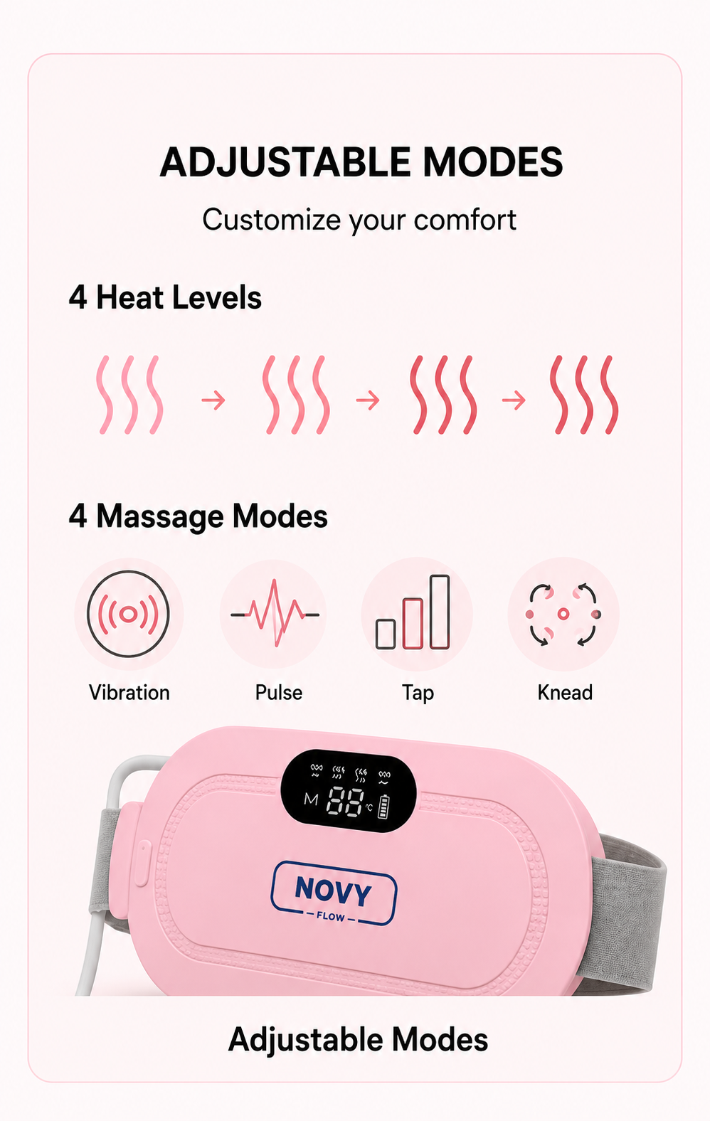 NOVY FLOW Portable Menstrual Heating Pad Comfort Anywhere, Anytime 💖