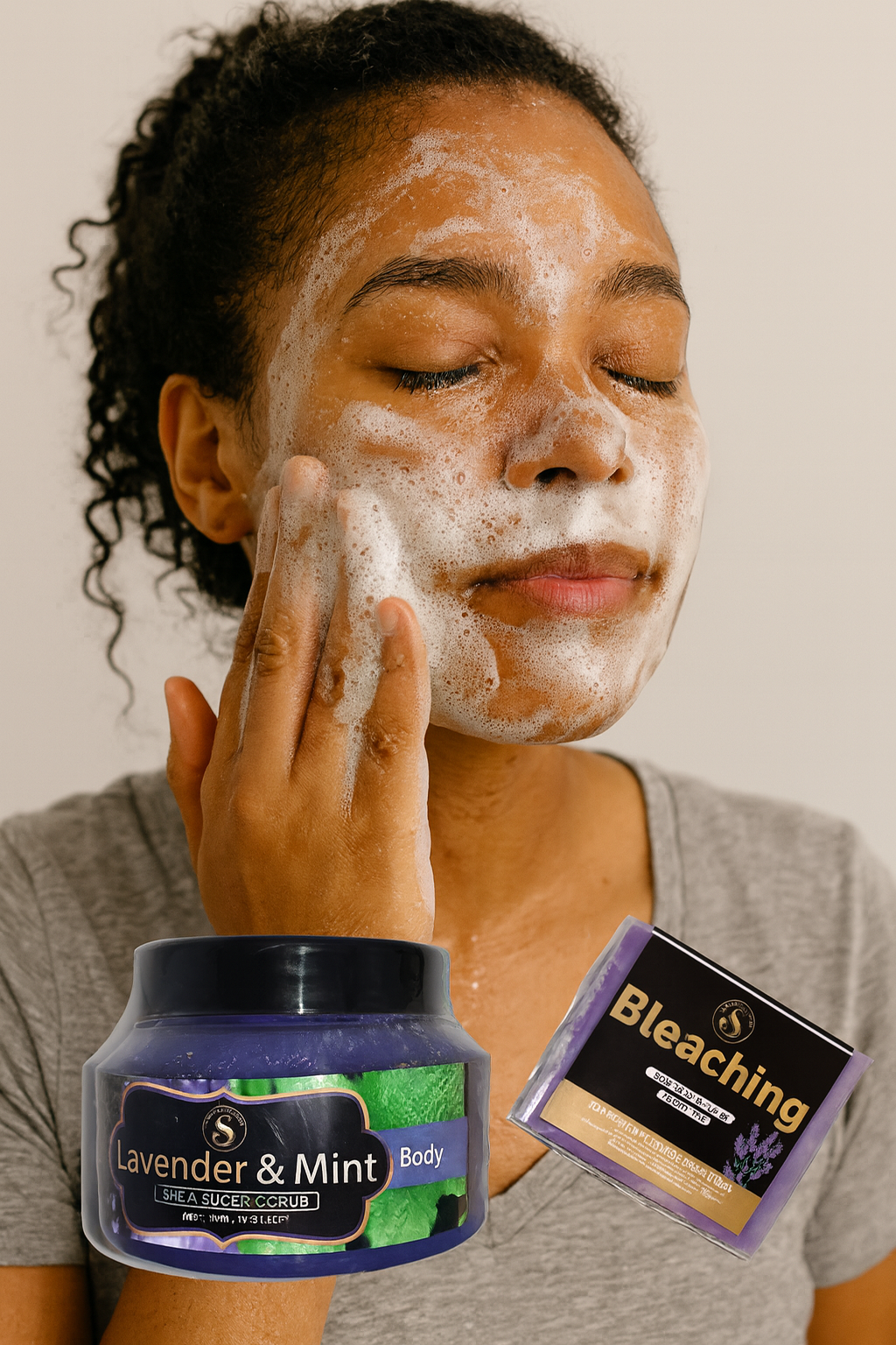 Lavender Brightening Scrub Set