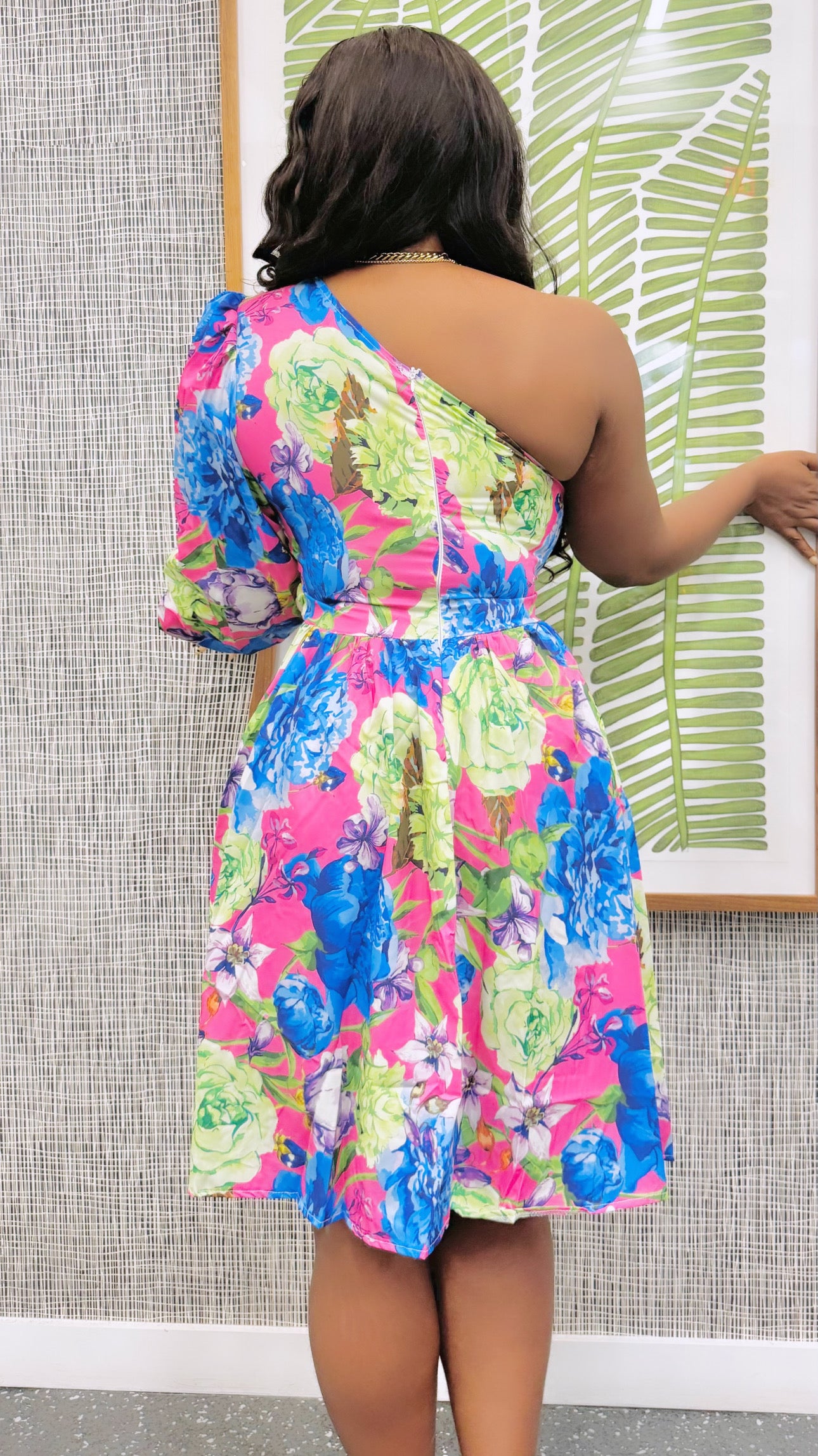 Off shoulder flower dress