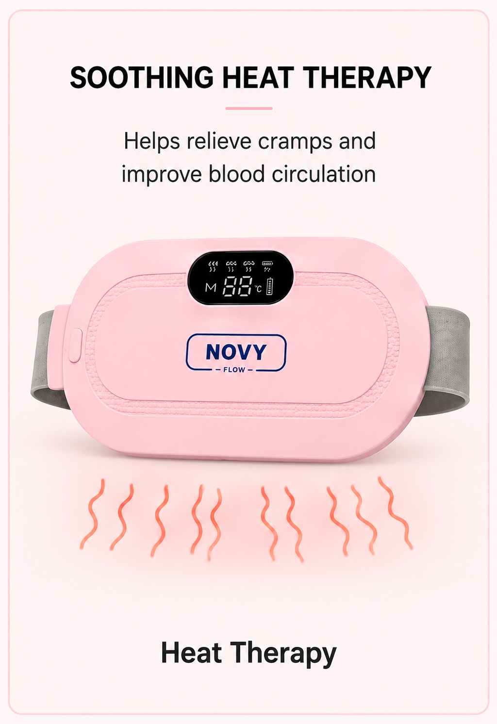 NOVY FLOW Portable Menstrual Heating Pad Comfort Anywhere, Anytime 💖