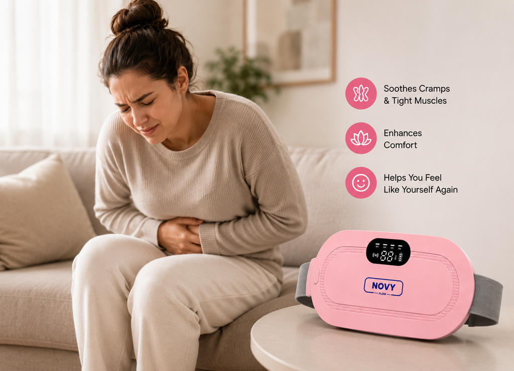 NOVY FLOW Portable Menstrual Heating Pad Comfort Anywhere, Anytime 💖
