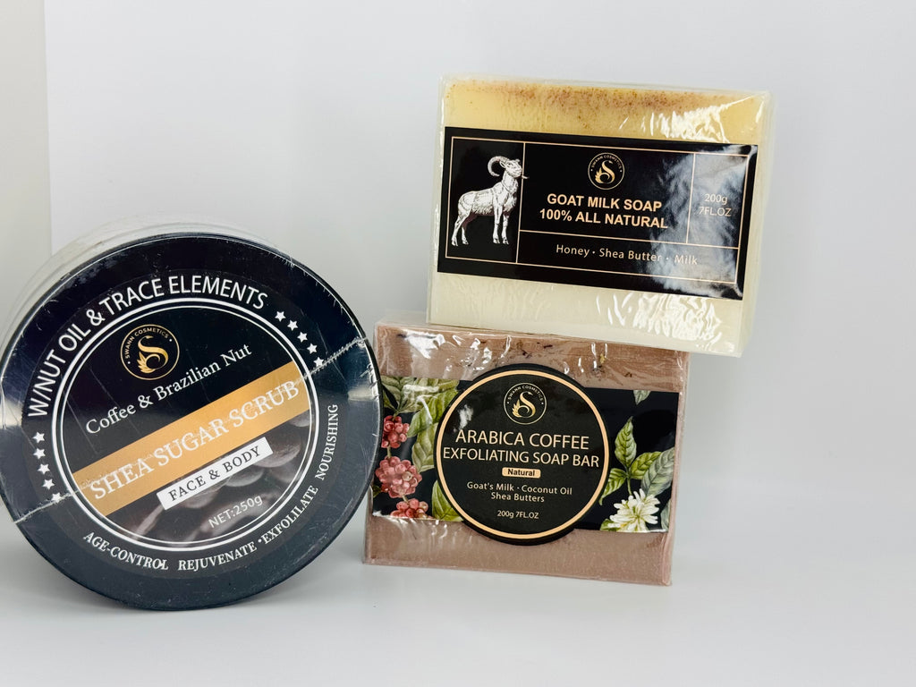 Coffee and Shea Butter Exfoliating Set